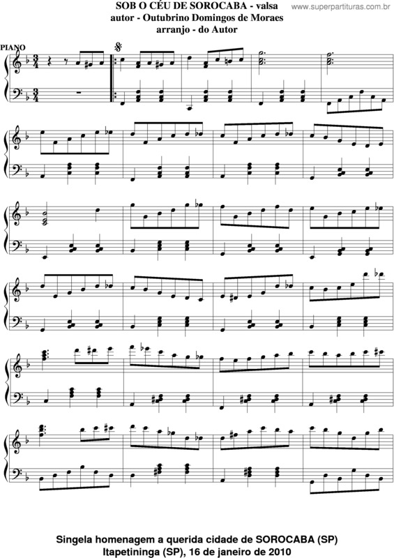 Partitura da música Sob O Céu De Sorocaba v.5