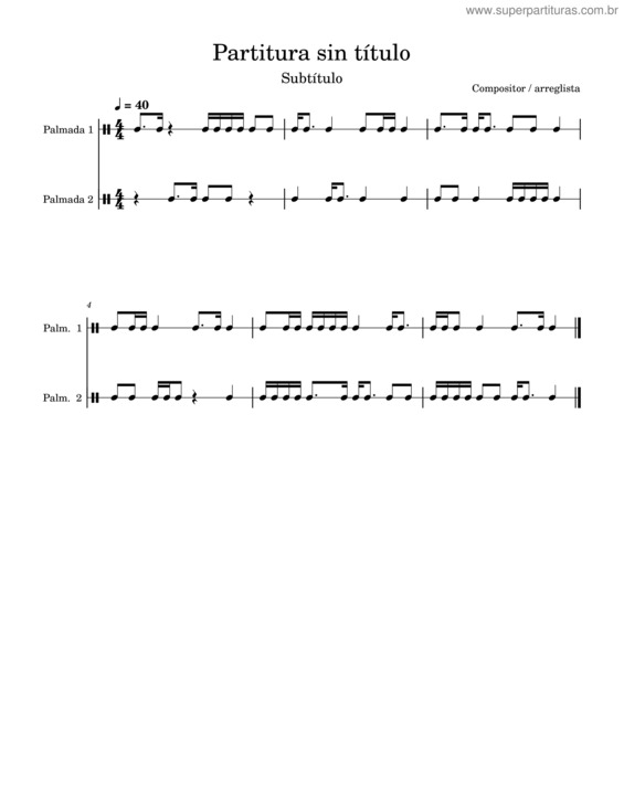 Partitura da música Solfeo Ritmico Teoria Ultima Prueba