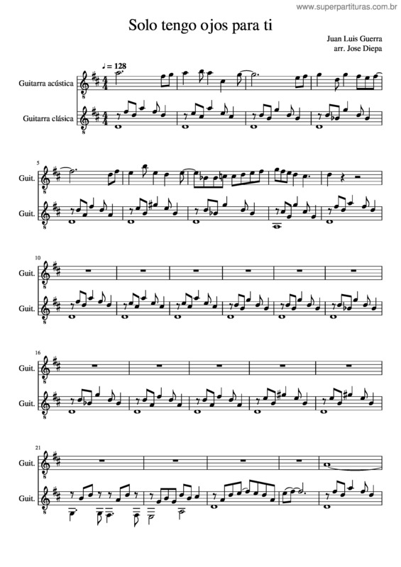 Partitura da música Solo Tengo Ojos Para Ti