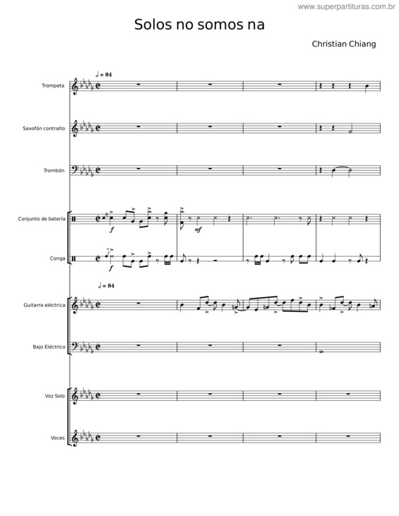 Partitura da música Solos No Somos Na