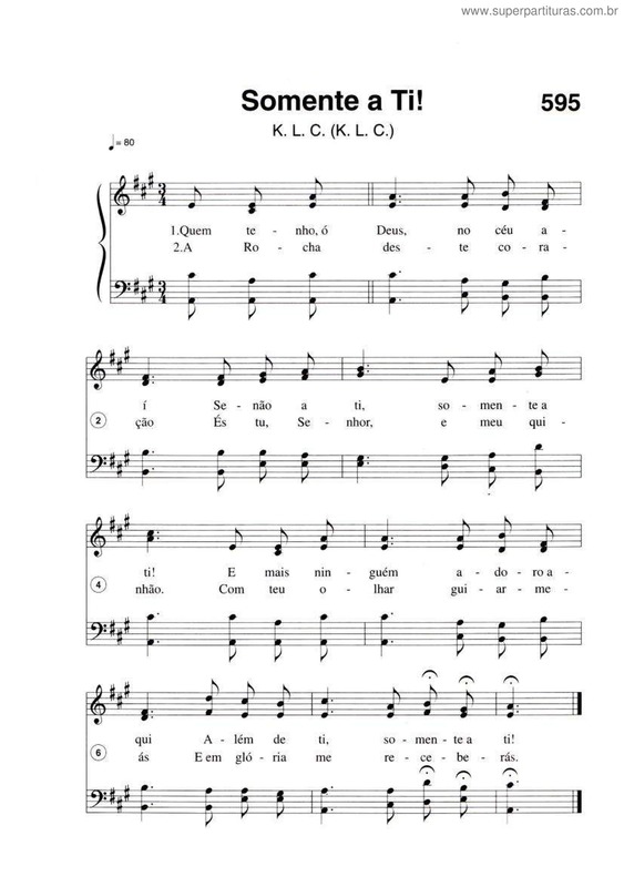 Partitura da música Somente A Ti!