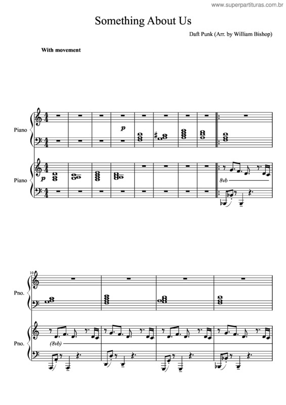 Partitura da música Something About Us v.2