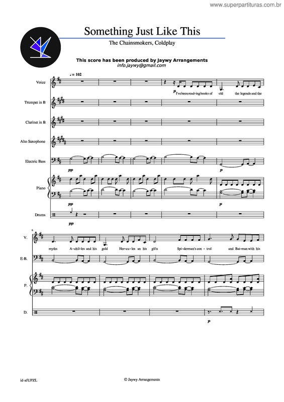 Partitura da música Something Just Like This v.5