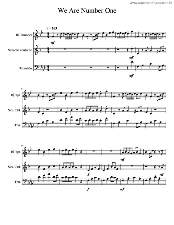 Partitura da música Somos El Número Uno