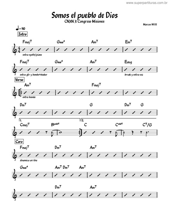 Partitura da música Somos El Pueblo De Dios v.4