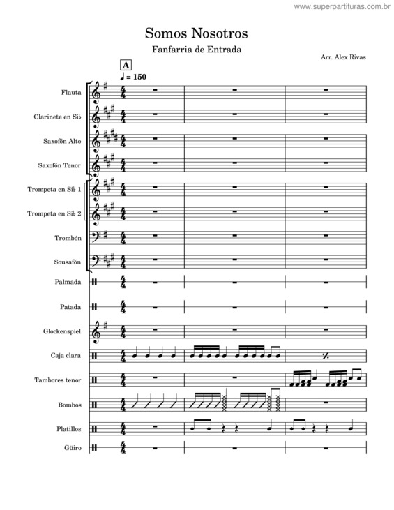 Partitura da música Somos Nosotros