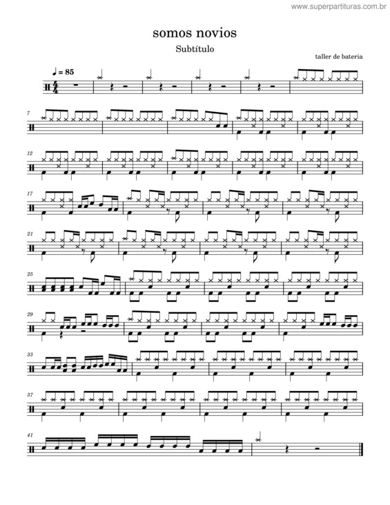 Partitura da música Somos Novios v.8