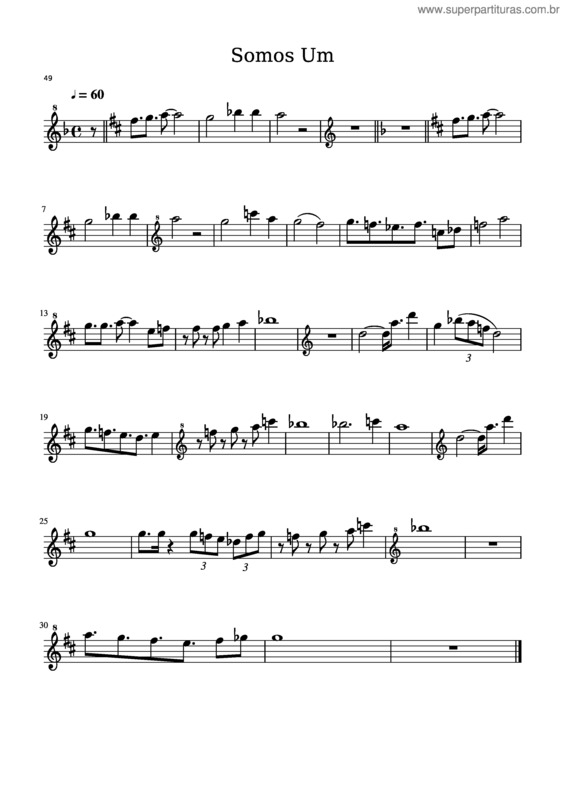 Partitura da música Somos Um v.2