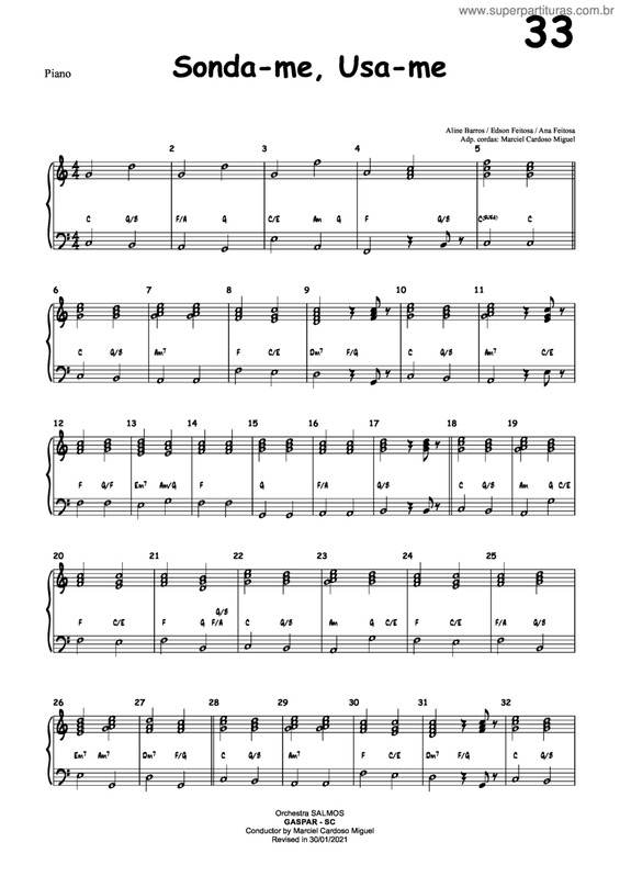 Partitura da música Sonda-Me, Usa-Me v.10