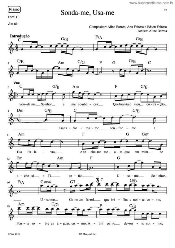 Partitura da música Sonda-Me, Usa-Me v.14