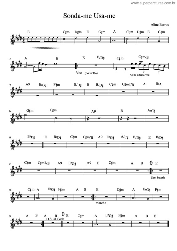 Partitura da música Sonda Me Usa Me v.4