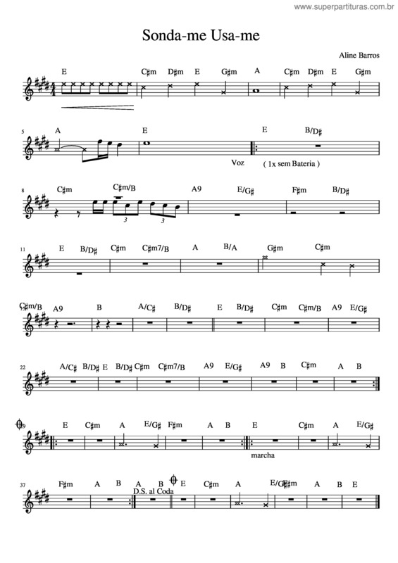 Partitura da música Sonda Me Usa Me v.5