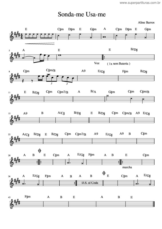 Partitura da música Sonda Me Usa Me v.6