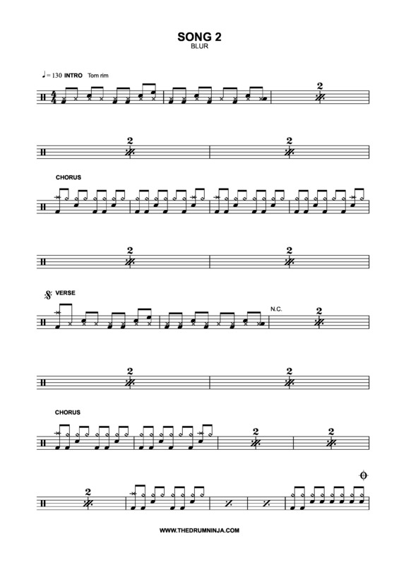 Partitura da música Song 2