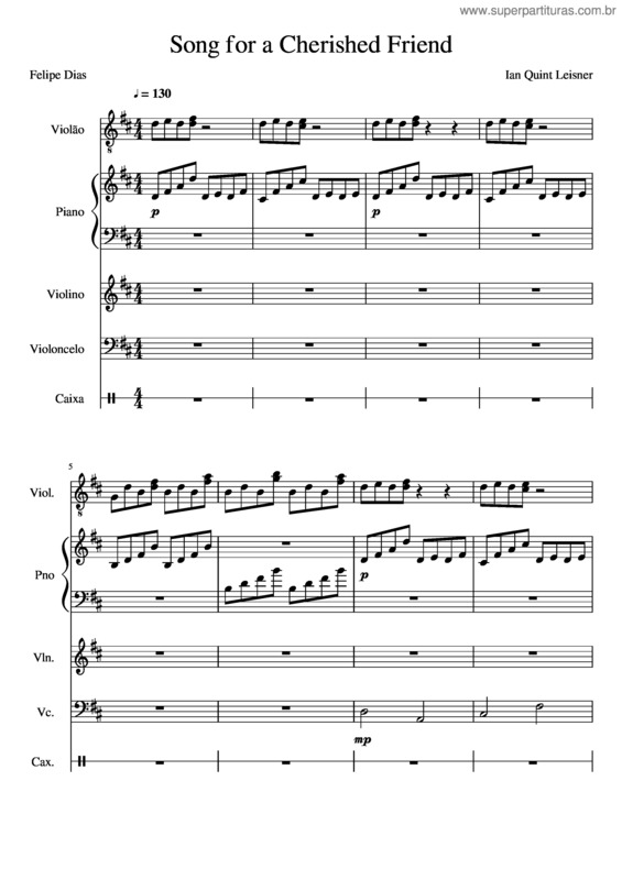 Partitura da música Song For A Cherished Friend