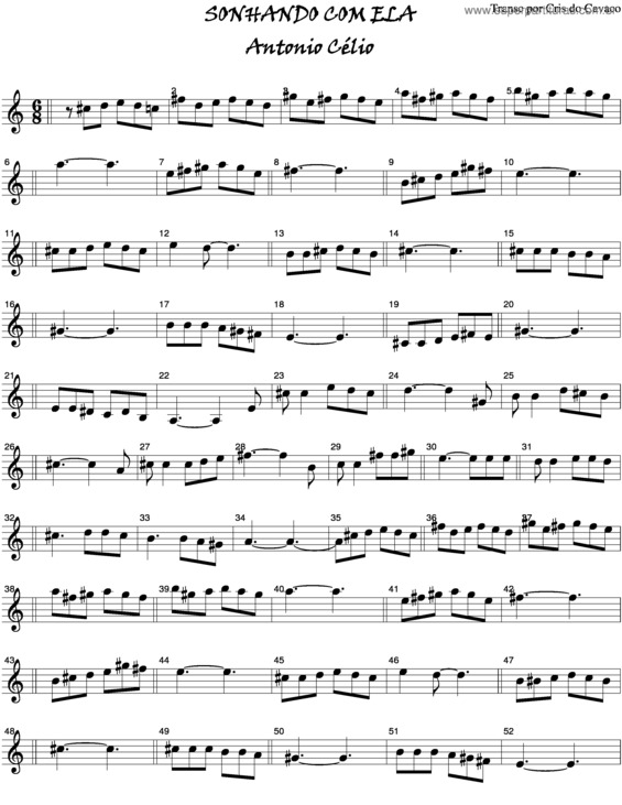 Partitura da música Sonhando Com Ela