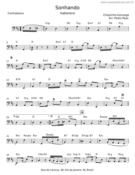 Partitura da música Sonhando v.31