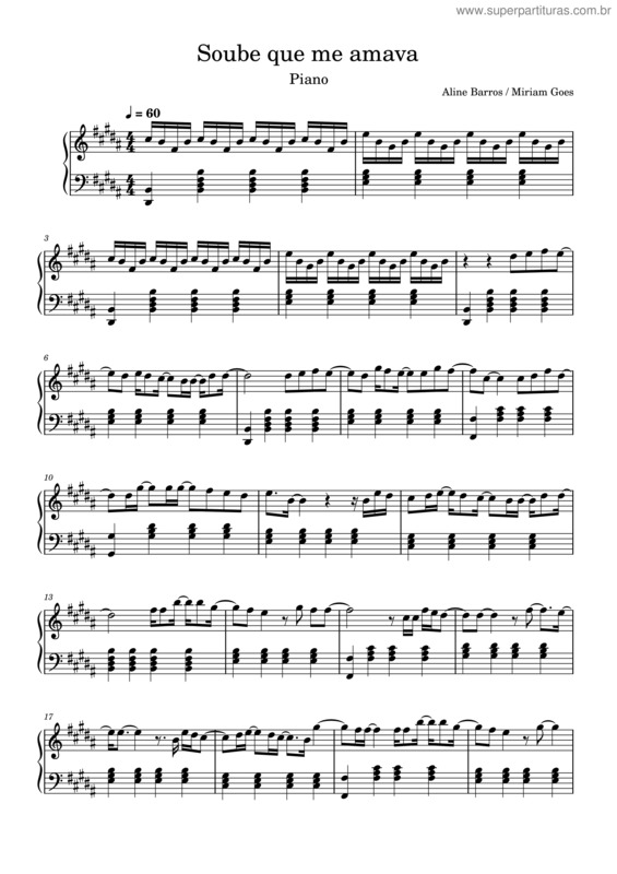 Partitura da música Soube Que Me Amava v.10