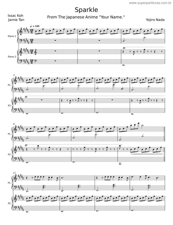 Partitura da música Sparkle v.2