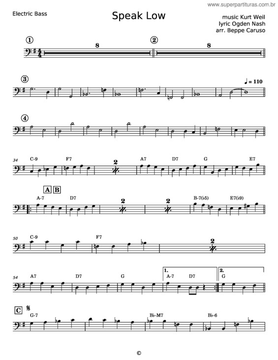 Partitura da música Speak Low v.8