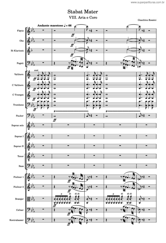 Partitura da música Stabat Mater v.3