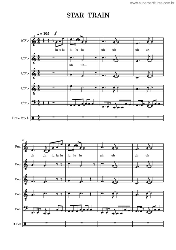 Partitura da música Star Train