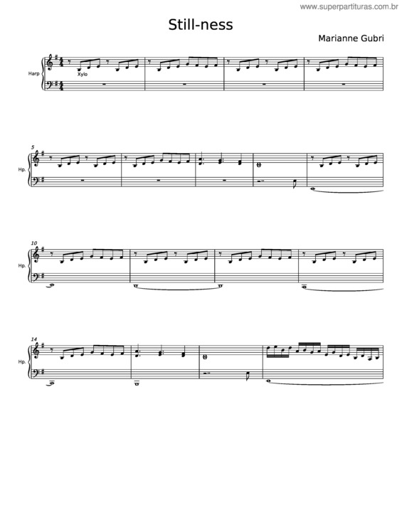 Partitura da música Still-Ness