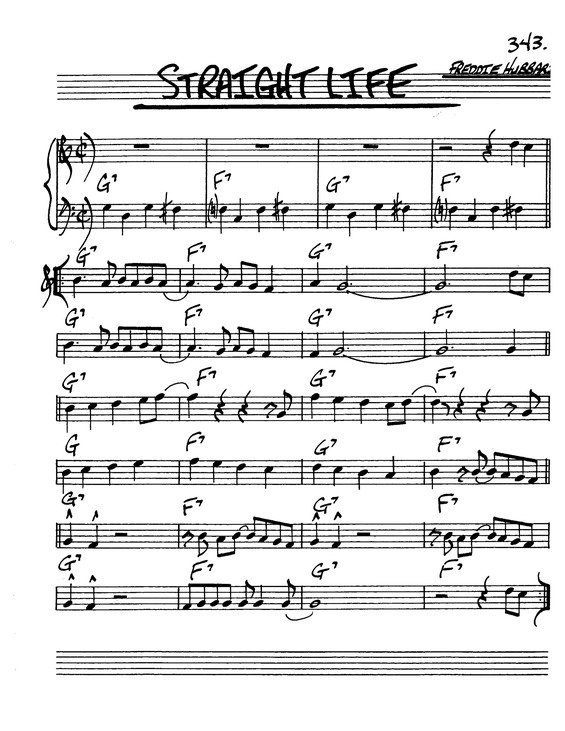 Partitura da música Straight Life