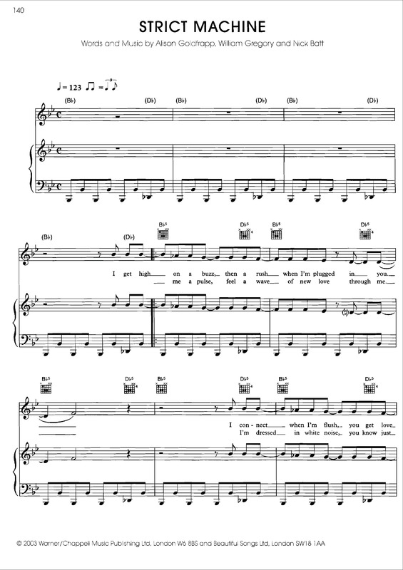 Partitura da música Strict Machine