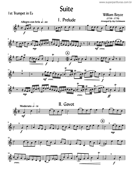 Partitura da música Suite v.10