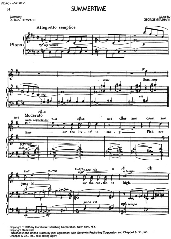 Partitura da música Summertime v.17