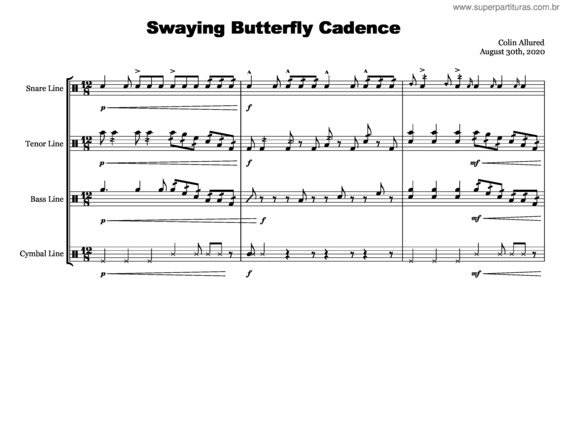 Partitura da música Swaying Butterfly Cadence