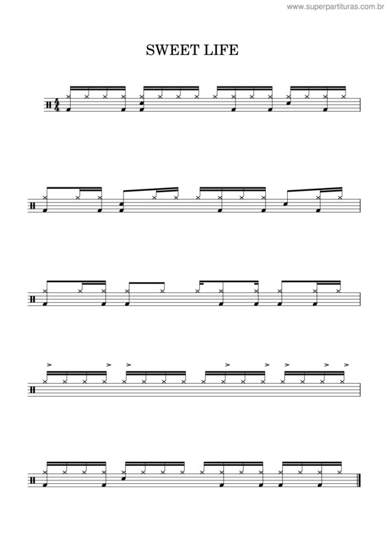 Partitura da música Sweet Life