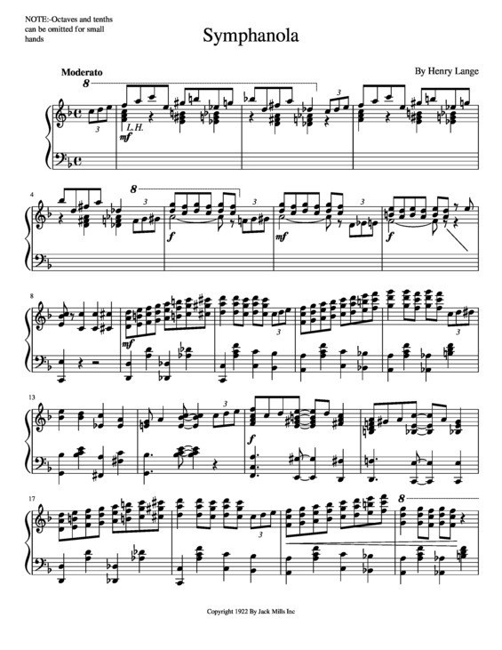 Partitura da música Symphanola