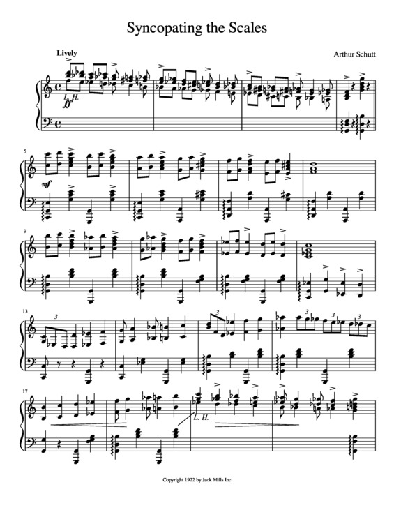 Partitura da música Syncopated The Scales