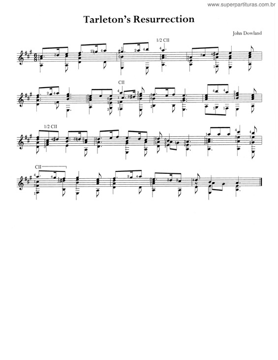 Partitura da música Tarlenton`s Resurrection