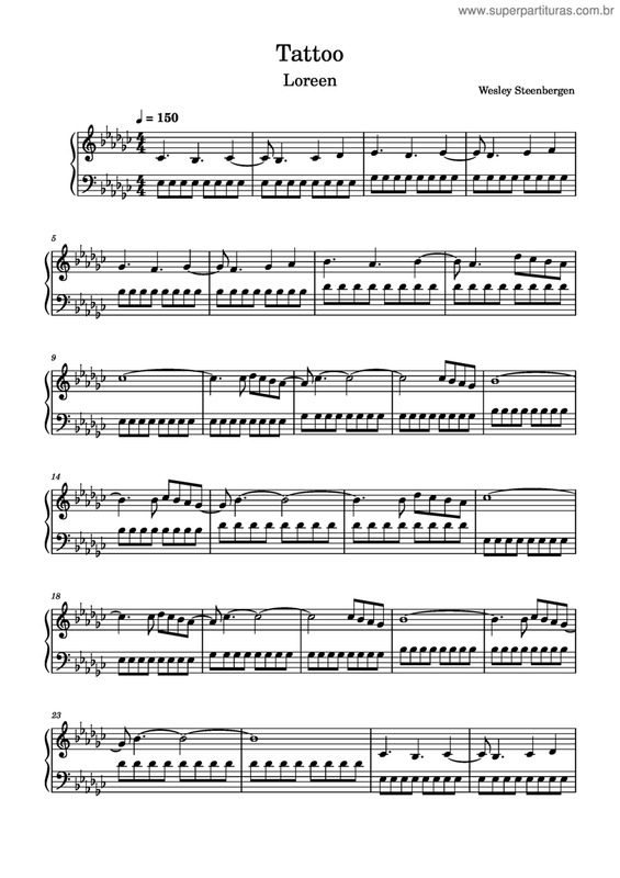 Partitura da música Tattoo v.3