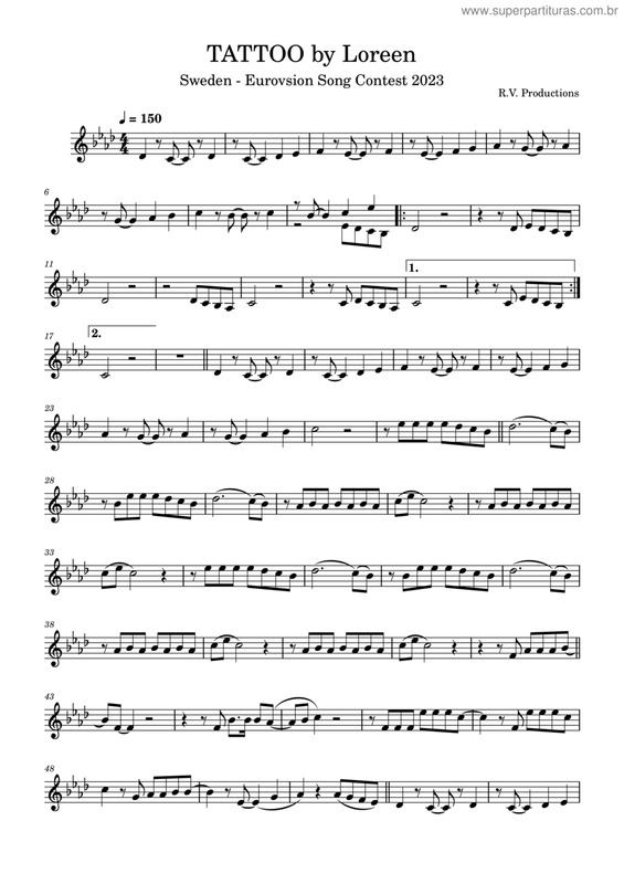 Partitura da música Tattoo v.4