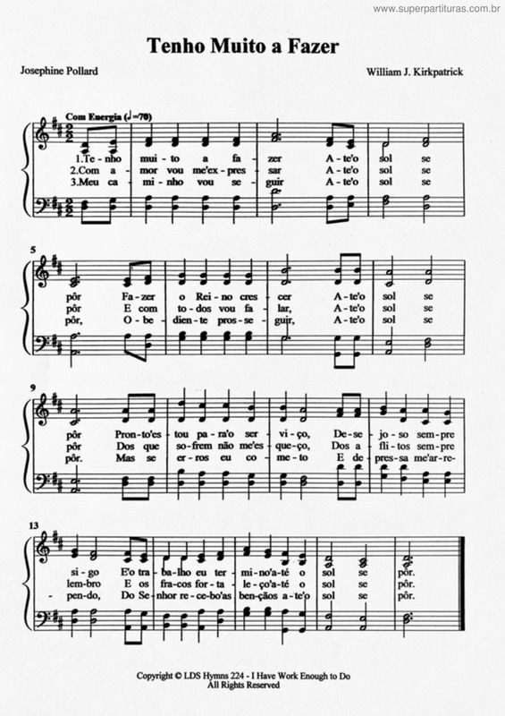 Partitura da música Tenho Muito A Fazer