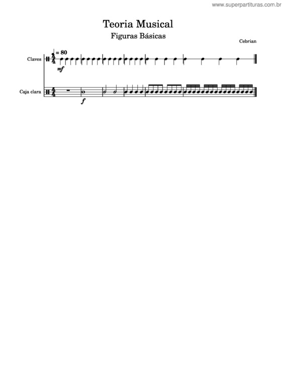 Partitura da música Teoria Musical v.2