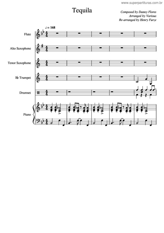 Partitura da música Tequila v.6