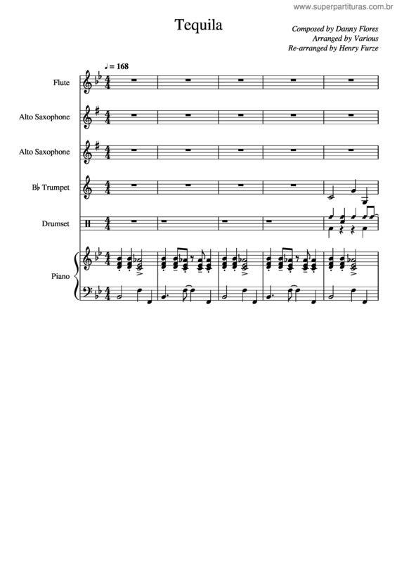 Partitura da música Tequila v.8