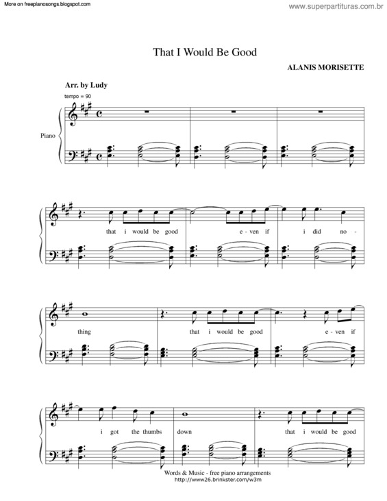 Partitura da música That I Would Be Good v.3