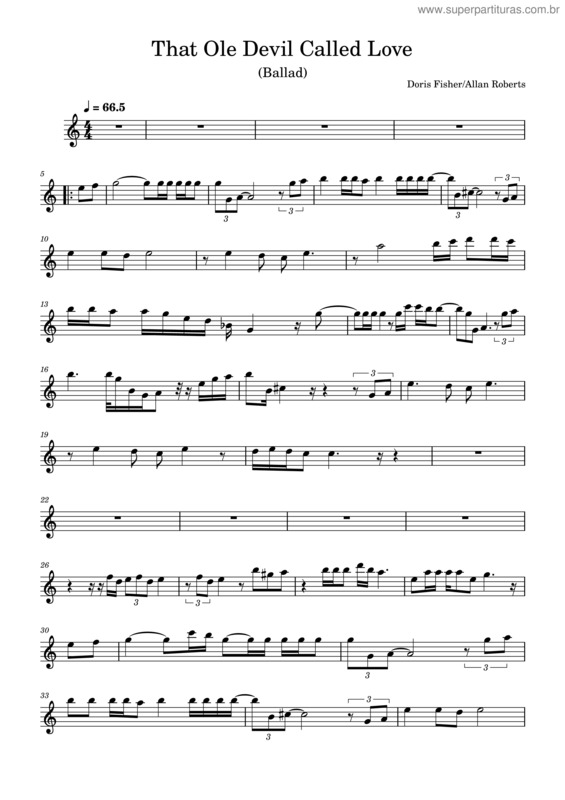 Partitura da música That Ole Devil Called Love v.3