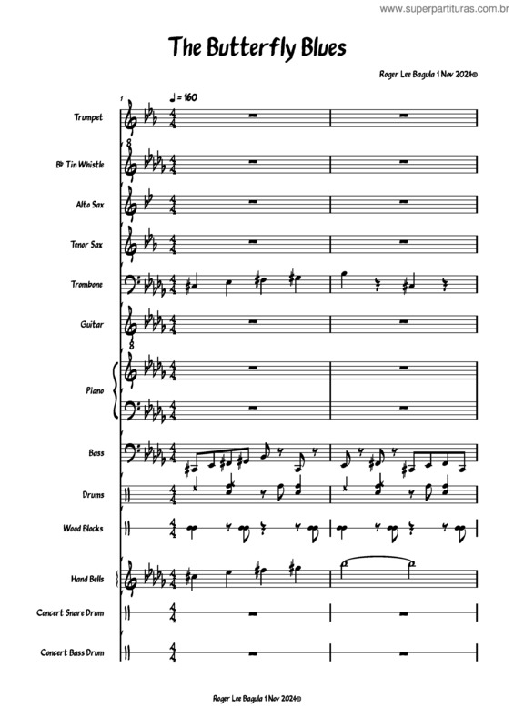 Partitura da música The Butterfly Blues