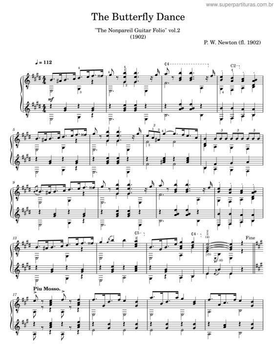 Partitura da música The Butterfly Dance v.3