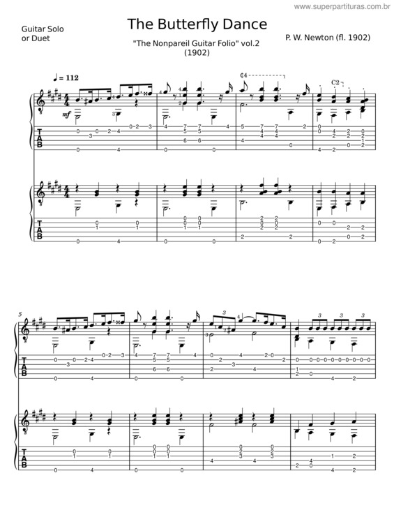 Partitura da música The Butterfly Dance v.4