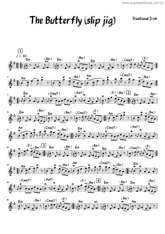 Partitura da música The Butterfly v.15