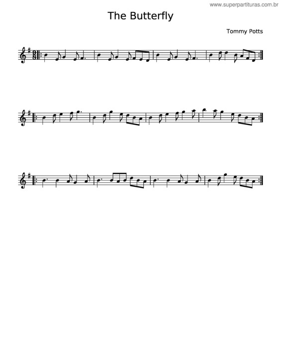 Partitura da música The Butterfly v.16