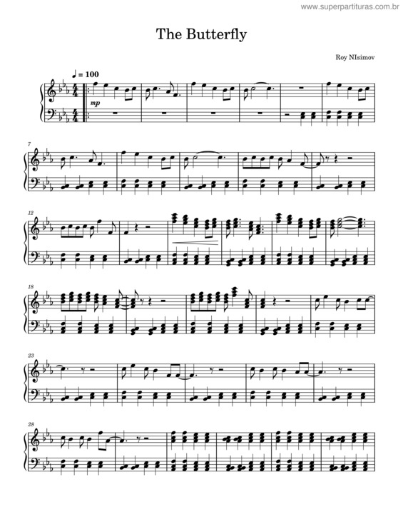 Partitura da música The Butterfly v.17